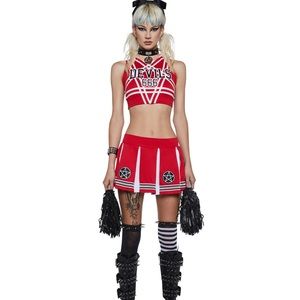 Dolls Kill 🖤 Trickz N’ Treatz 🖤 Satan’s Cheerleader Costume